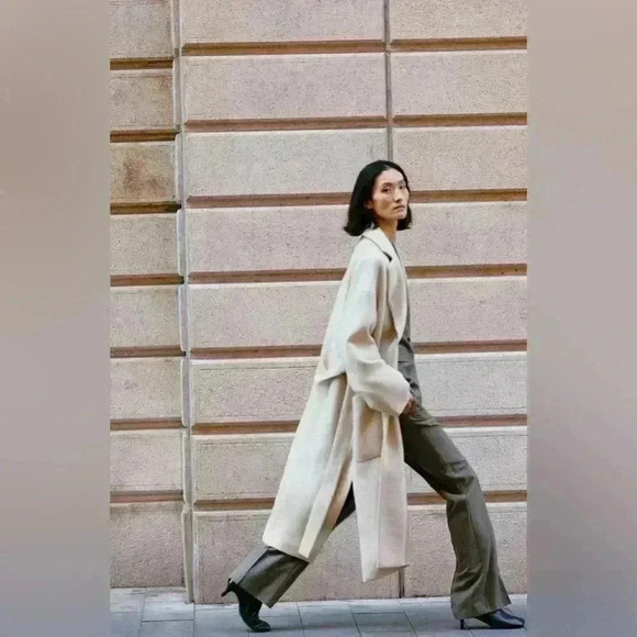 🔥🔥Zara Wool Blend belted coat - Picture 2 of 9